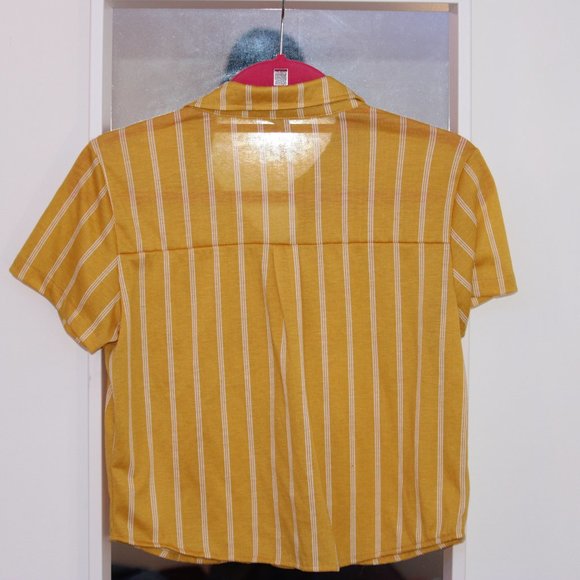 Passport: Yellow Striped Button Up Shirt - Picture 2 of 3